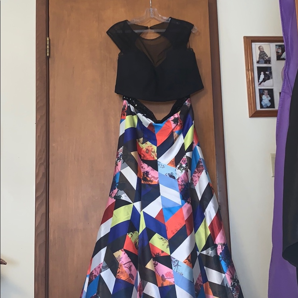 Two piece prom dress
